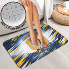 Personalised West Coast Eagles Fan Pride Bathroom Set Muscular Eagle Mascot Graphic Art With Perth City Skyline