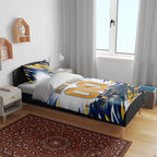 Personalised West Coast Eagles Fan Pride Bedding Set Muscular Eagle Mascot Graphic Art With Perth City Skyline
