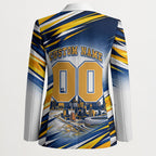 Personalised West Coast Eagles Fan Pride Blazer Muscular Eagle Mascot Graphic Art With Perth City Skyline