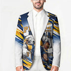 Personalised West Coast Eagles Fan Pride Blazer Muscular Eagle Mascot Graphic Art With Perth City Skyline