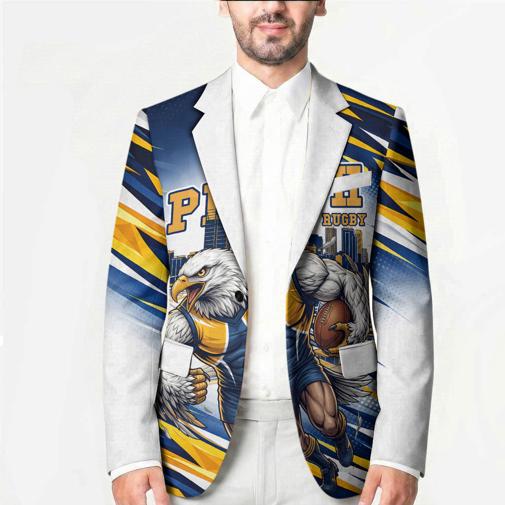 Personalised West Coast Eagles Fan Pride Blazer Muscular Eagle Mascot Graphic Art With Perth City Skyline
