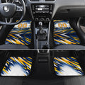 Personalised West Coast Eagles Fan Pride Car Mats Muscular Eagle Mascot Graphic Art With Perth City Skyline