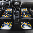 Personalised West Coast Eagles Fan Pride Car Mats Muscular Eagle Mascot Graphic Art With Perth City Skyline