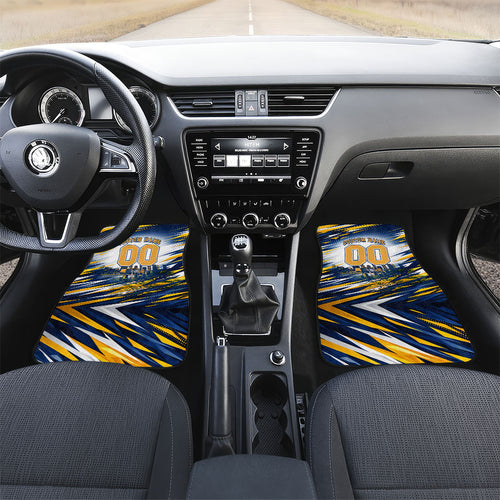 Personalised West Coast Eagles Fan Pride Car Mats Muscular Eagle Mascot Graphic Art With Perth City Skyline