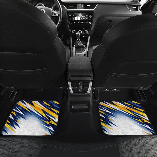Personalised West Coast Eagles Fan Pride Car Mats Muscular Eagle Mascot Graphic Art With Perth City Skyline
