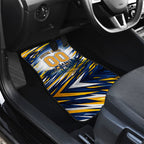 Personalised West Coast Eagles Fan Pride Car Mats Muscular Eagle Mascot Graphic Art With Perth City Skyline