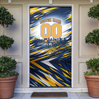 Personalised West Coast Eagles Fan Pride Door Cover Muscular Eagle Mascot Graphic Art With Perth City Skyline