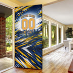 Personalised West Coast Eagles Fan Pride Door Cover Muscular Eagle Mascot Graphic Art With Perth City Skyline