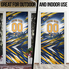 Personalised West Coast Eagles Fan Pride Door Cover Muscular Eagle Mascot Graphic Art With Perth City Skyline
