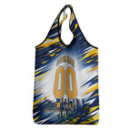 Personalised West Coast Eagles Fan Pride Grocery Bag Muscular Eagle Mascot Graphic Art With Perth City Skyline