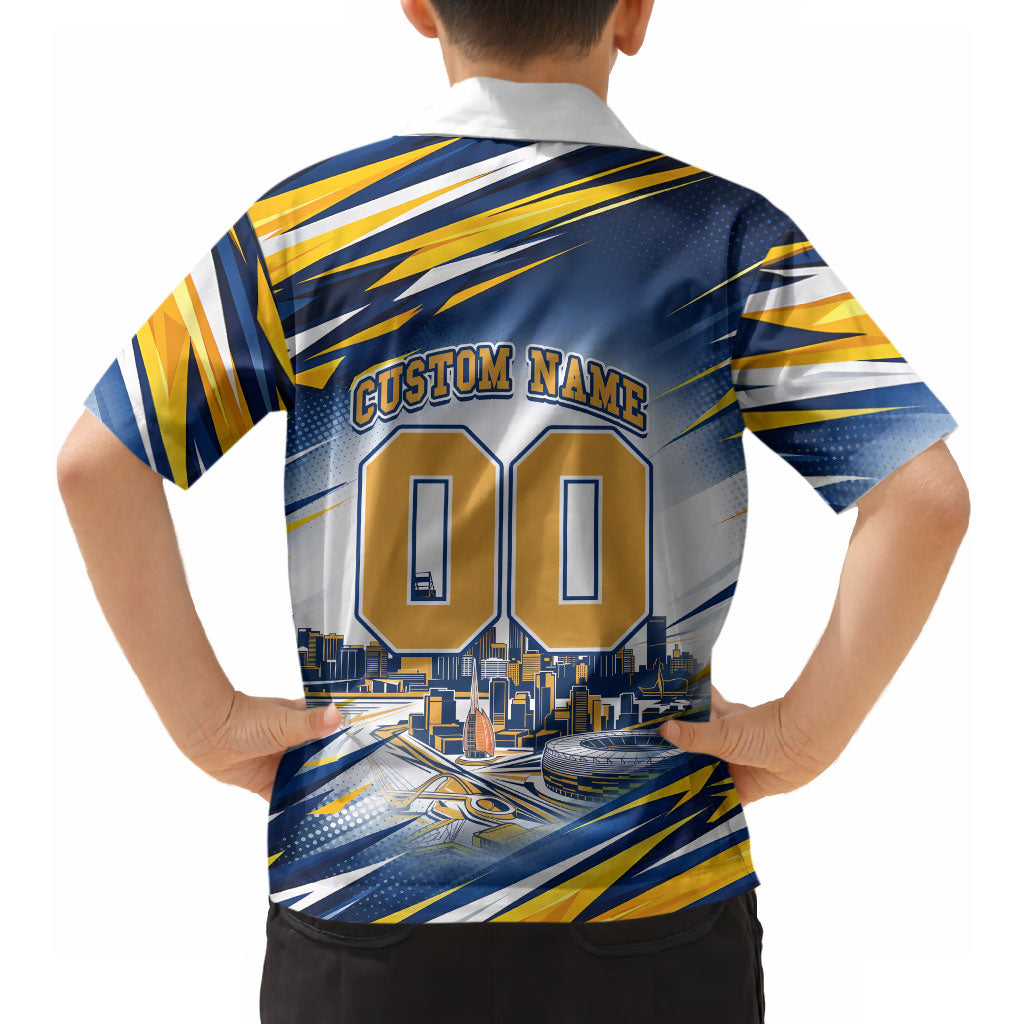 Personalised West Coast Eagles Fan Pride Hawaiian Shirt Muscular Eagle Mascot Graphic Art With Perth City Skyline