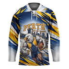 Personalised West Coast Eagles Fan Pride Hockey Jersey Muscular Eagle Mascot Graphic Art With Perth City Skyline