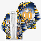 Personalised West Coast Eagles Fan Pride Kimono Muscular Eagle Mascot Graphic Art With Perth City Skyline