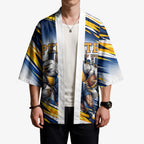 Personalised West Coast Eagles Fan Pride Kimono Muscular Eagle Mascot Graphic Art With Perth City Skyline