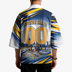 Personalised West Coast Eagles Fan Pride Kimono Muscular Eagle Mascot Graphic Art With Perth City Skyline