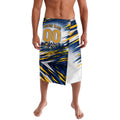 Personalised West Coast Eagles Fan Pride Lavalava Muscular Eagle Mascot Graphic Art With Perth City Skyline