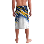 Personalised West Coast Eagles Fan Pride Lavalava Muscular Eagle Mascot Graphic Art With Perth City Skyline