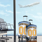 Personalised West Coast Eagles Fan Pride Luggage Cover Muscular Eagle Mascot Graphic Art With Perth City Skyline