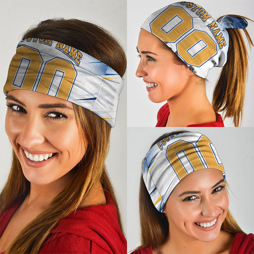 Personalised West Coast Eagles Fan Pride Neck Gaiter Muscular Eagle Mascot Graphic Art With Perth City Skyline