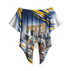 Personalised West Coast Eagles Fan Pride Off Shoulder Wrap Waist Top Muscular Eagle Mascot Graphic Art With Perth City Skyline