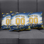 Personalised West Coast Eagles Fan Pride Pillow Cover Muscular Eagle Mascot Graphic Art With Perth City Skyline