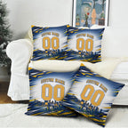 Personalised West Coast Eagles Fan Pride Pillow Cover Muscular Eagle Mascot Graphic Art With Perth City Skyline