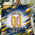 Personalised West Coast Eagles Fan Pride Quilt Muscular Eagle Mascot Graphic Art With Perth City Skyline
