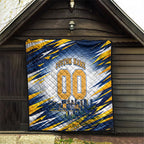 Personalised West Coast Eagles Fan Pride Quilt Muscular Eagle Mascot Graphic Art With Perth City Skyline