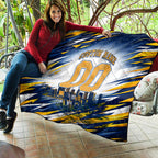 Personalised West Coast Eagles Fan Pride Quilt Muscular Eagle Mascot Graphic Art With Perth City Skyline