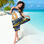 Personalised West Coast Eagles Fan Pride Sarong Muscular Eagle Mascot Graphic Art With Perth City Skyline