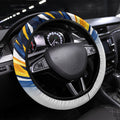West Coast Eagles Fan Pride Steering Wheel Cover Muscular Eagle Mascot Graphic Art With Perth City Skyline