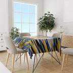 Personalised West Coast Eagles Fan Pride Tablecloth Muscular Eagle Mascot Graphic Art With Perth City Skyline