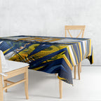 Personalised West Coast Eagles Fan Pride Tablecloth Muscular Eagle Mascot Graphic Art With Perth City Skyline