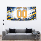 Personalised West Coast Eagles Fan Pride Tapestry Muscular Eagle Mascot Graphic Art With Perth City Skyline
