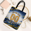 Personalised West Coast Eagles Fan Pride Tote Bag Muscular Eagle Mascot Graphic Art With Perth City Skyline