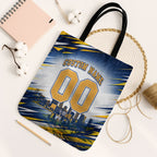 Personalised West Coast Eagles Fan Pride Tote Bag Muscular Eagle Mascot Graphic Art With Perth City Skyline