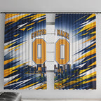 Personalised West Coast Eagles Fan Pride Window Curtain Muscular Eagle Mascot Graphic Art With Perth City Skyline