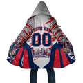 Personalised Western Bulldogs Fan Pride Cloak Muscular Bulldog Mascot Graphic Art With Melbourne City Skyline