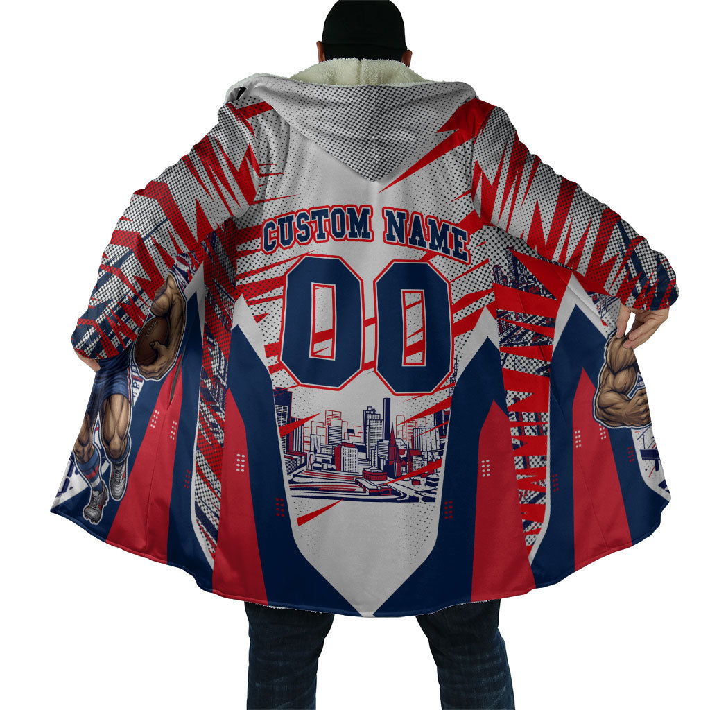 Personalised Western Bulldogs Fan Pride Cloak Muscular Bulldog Mascot Graphic Art With Melbourne City Skyline