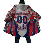 Personalised Western Bulldogs Fan Pride Cloak Muscular Bulldog Mascot Graphic Art With Melbourne City Skyline