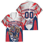 Personalised Western Bulldogs Fan Pride Family Matching Off Shoulder Maxi Dress and Hawaiian Shirt Muscular Bulldog Mascot Graphic Art With Melbourne City Skyline