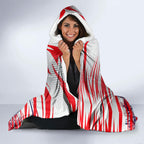 Personalised Western Bulldogs Fan Pride Hooded Blanket Muscular Bulldog Mascot Graphic Art With Melbourne City Skyline