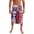 Personalised Western Bulldogs Fan Pride Lavalava Muscular Bulldog Mascot Graphic Art With Melbourne City Skyline