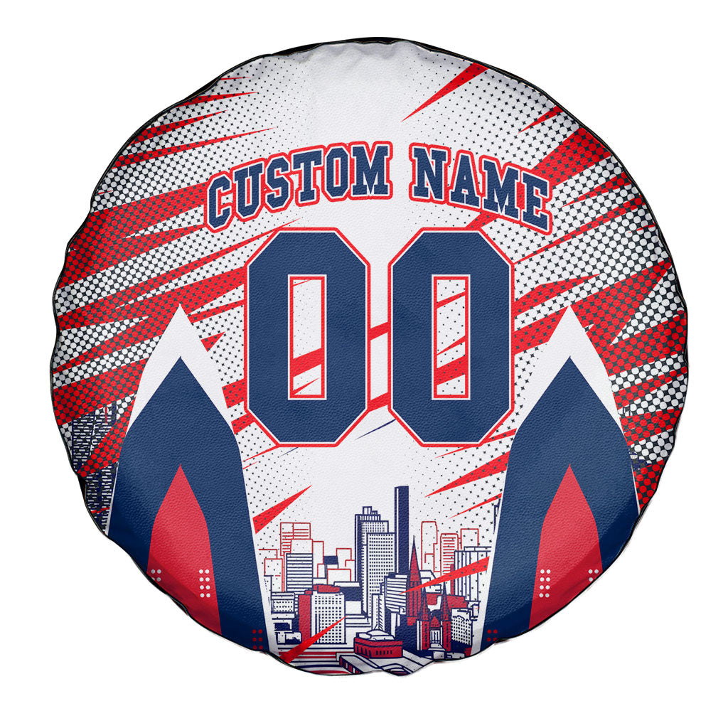 Personalised Western Bulldogs Fan Pride Spare Tire Cover Muscular Bulldog Mascot Graphic Art With Melbourne City Skyline