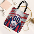 Personalised Western Bulldogs Fan Pride Tote Bag Muscular Bulldog Mascot Graphic Art With Melbourne City Skyline