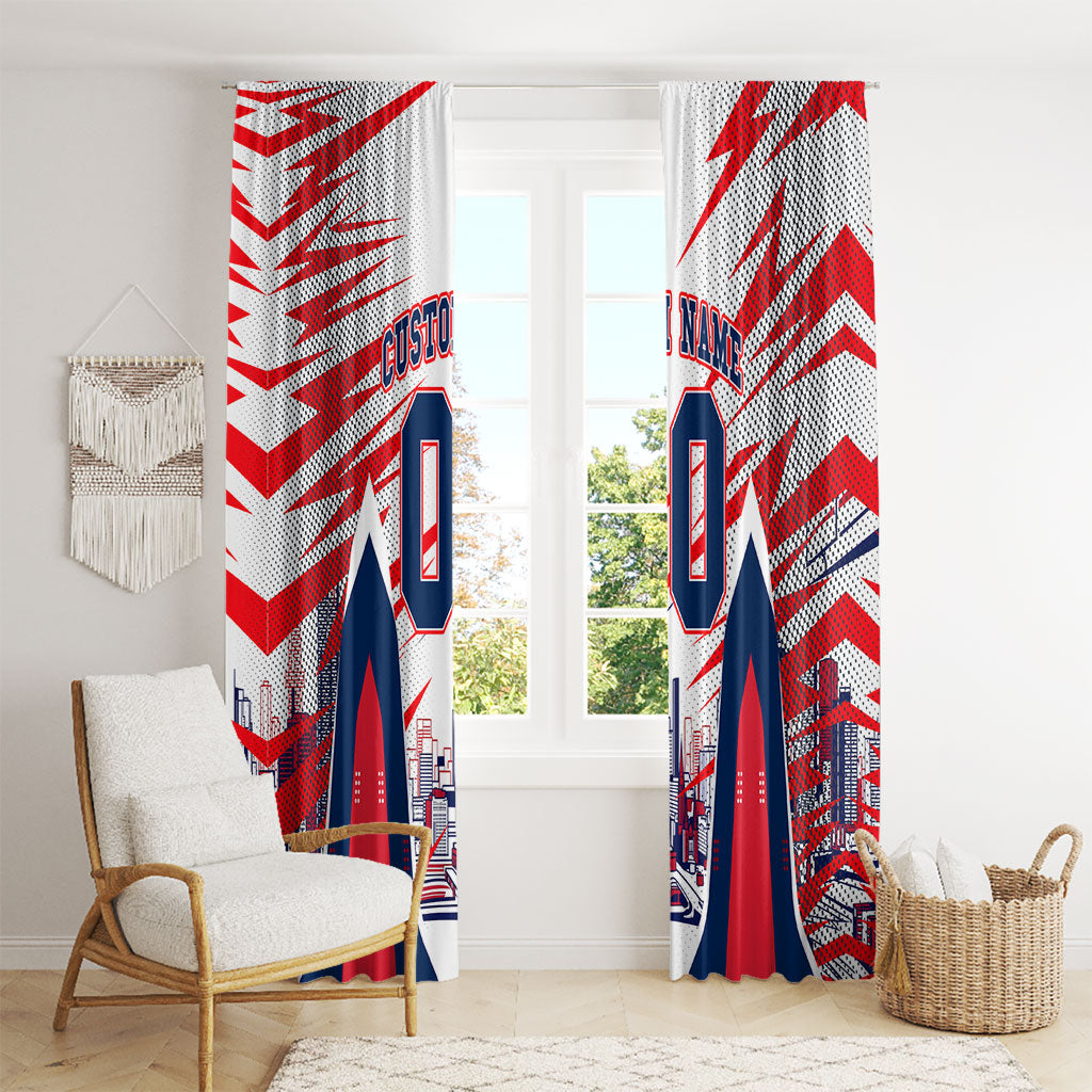 Personalised Western Bulldogs Fan Pride Window Curtain Muscular Bulldog Mascot Graphic Art With Melbourne City Skyline