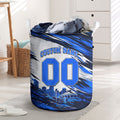 Personalised Adelaide Strikers Cricket Fan Pride Laundry Basket Dynamic Cricket Graphic Art With Adelaide City Skyline