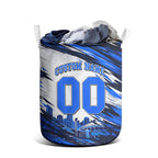 Personalised Adelaide Strikers Cricket Fan Pride Laundry Basket Dynamic Cricket Graphic Art With Adelaide City Skyline