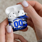 Personalised Adelaide Strikers Cricket Fan Pride AirPods Case Dynamic Cricket Graphic Art With Adelaide City Skyline