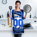 Personalised Adelaide Strikers Cricket Fan Pride Apron Dynamic Cricket Graphic Art With Adelaide City Skyline